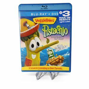 NEW VEGGIETALES PISTACHIO New Sealed Blu-ray DVD 2-Disc Combo Pack Veggie Tales